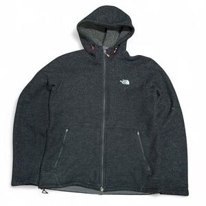 Y2K The North Face TNF Hooded Fleece Zip Up Sweater